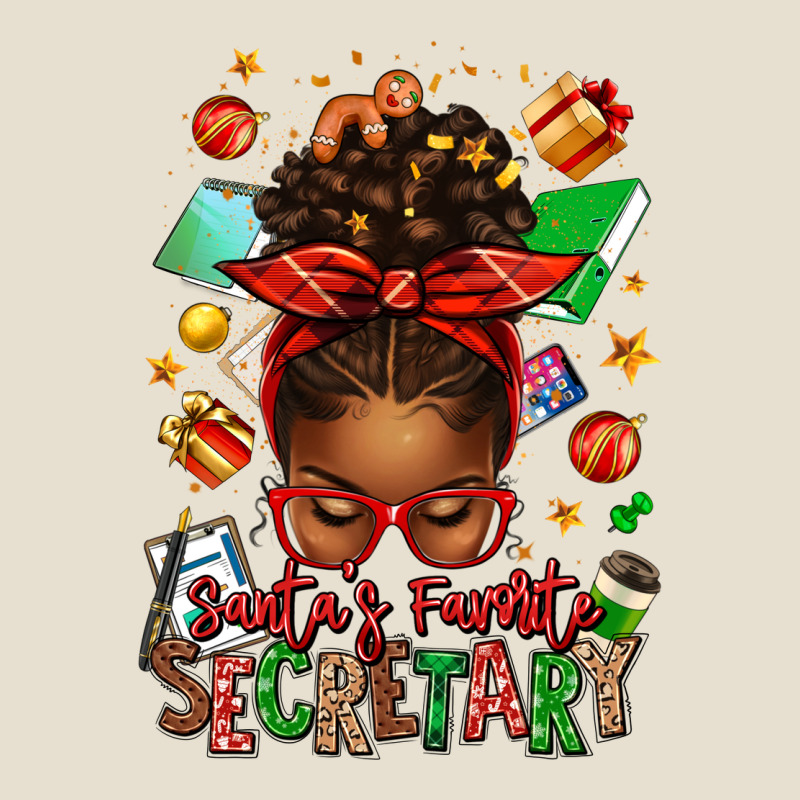 Santa's Favorite Secretary Afro Messy Bun Urban Hoodie by texasbilliewilder | Teevron