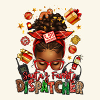 Santa's Favorite Dispatcher Afro Messy Bun Premium Hoodie | Teevron