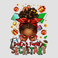 Santa's Favorite Secretary Afro Messy Bun Premium Hoodie | Teevron