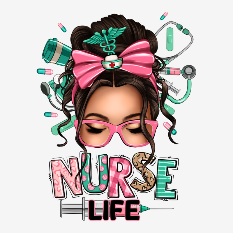 Afro Messy Bun Nurse Life Urban Hoodie by texasbilliewilder | Teevron