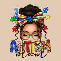 Autism Mom Afro Messy Bun Urban Hoodie | Teevron