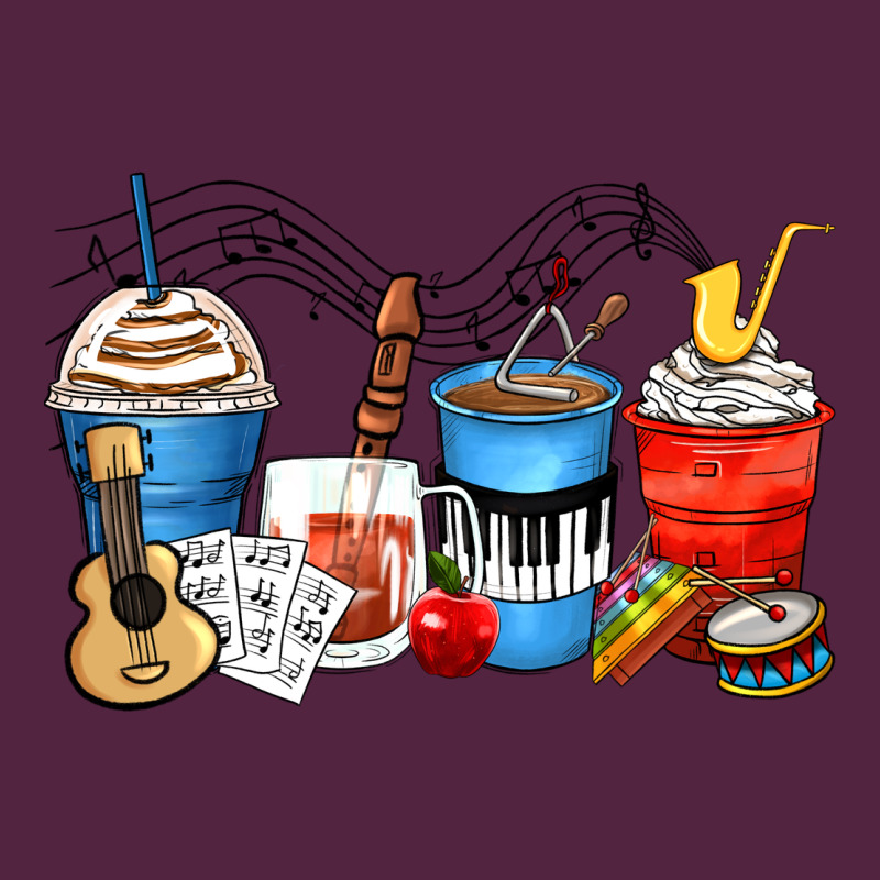 Music Teacher Coffee Cups Urban Hoodie by Zillion Design Studio | Teevron