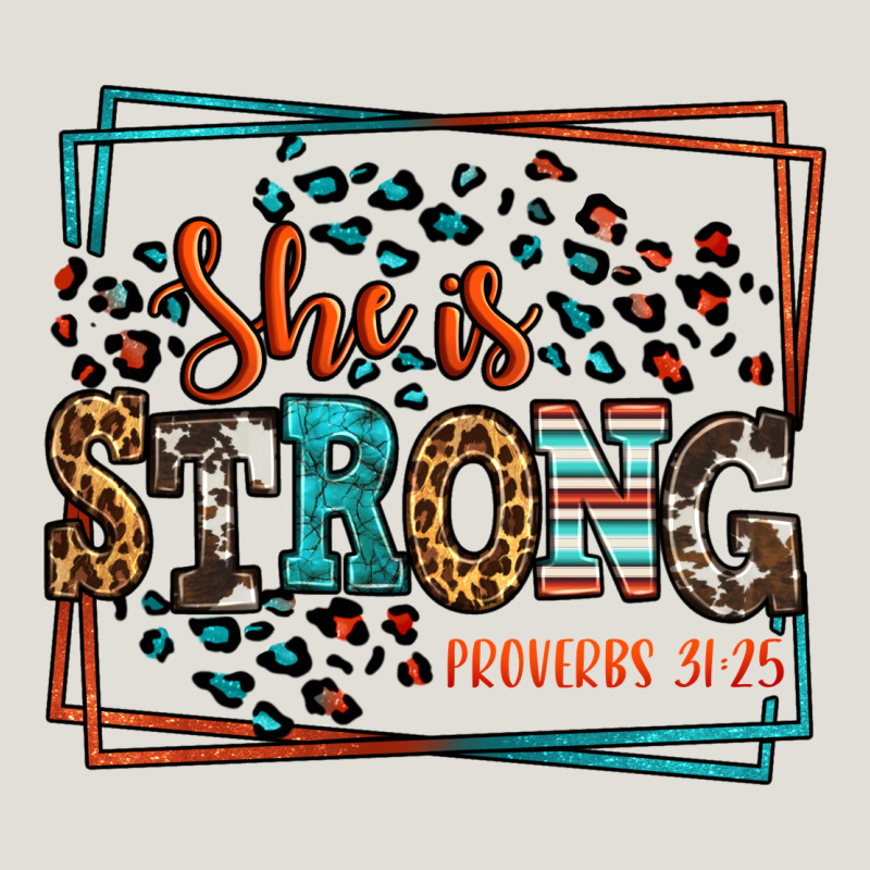 She Is Strong Proverbs 31:25 Heavy Core Tee by LillyAllenDesigns | Teevron