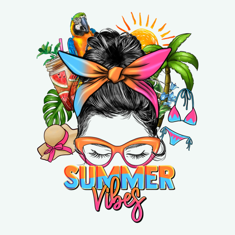 Summer Vibes Messy Bun Premium Hoodie by Zillion Design Studio | Teevron