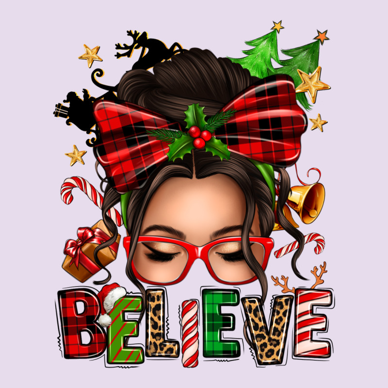Christmas Believe Afro Messy Bun Premium Hoodie by texasbilliewilder | Teevron