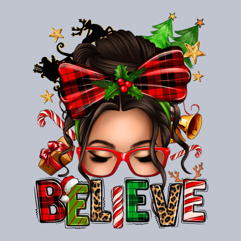 Christmas Believe Afro Messy Bun Premium Hoodie by texasbilliewilder | Teevron