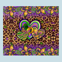 Mardi Gras Fleur De Lis Hearts Leopard Glitter Ladies Tee | Teevron
