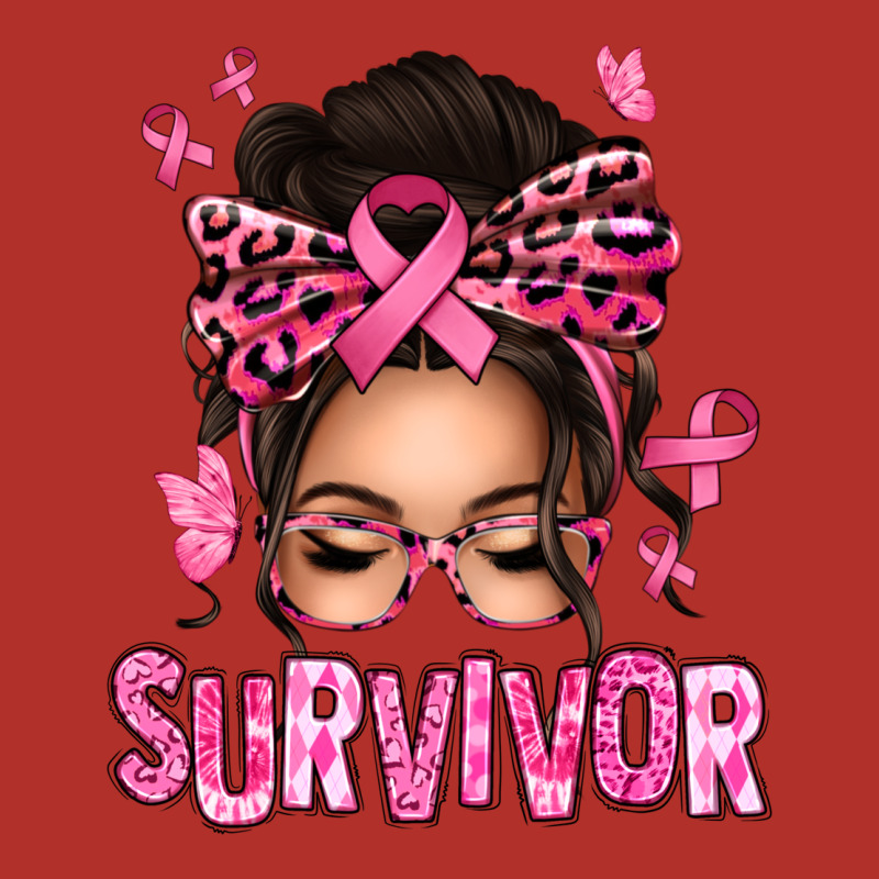 Breast Cancer Survivor Afro Messy Bun Premium Hoodie by texasbilliewilder | Teevron