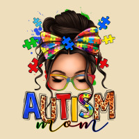 Autism Mom Afro Messy Bun Premium Hoodie | Teevron