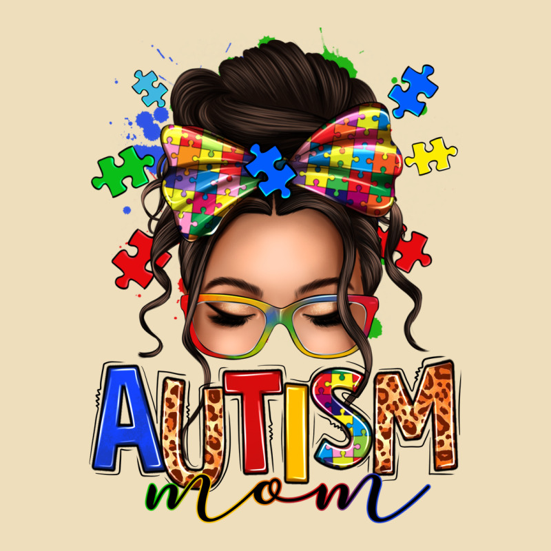 Autism Mom Afro Messy Bun Premium Hoodie by texasbilliewilder | Teevron