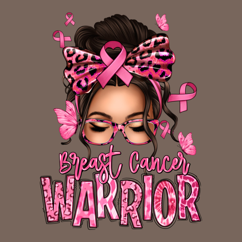 Brest Cancer Warrior Afro Messy Bun Premium Hoodie by texasbilliewilder | Teevron