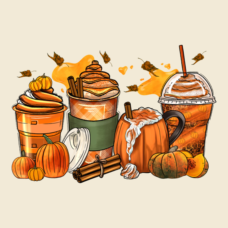 Pumpkin Spice Latte Coffee Cups Premium Hoodie by Zillion Design Studio | Teevron