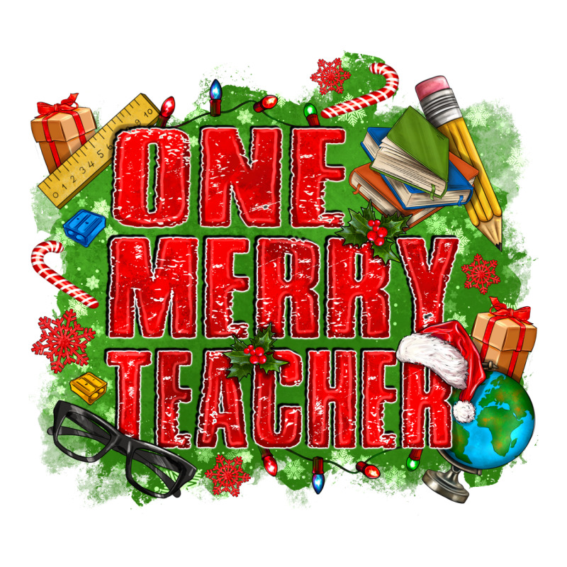 One Merry Teacher Premium Hoodie by texasbilliewilder | Teevron