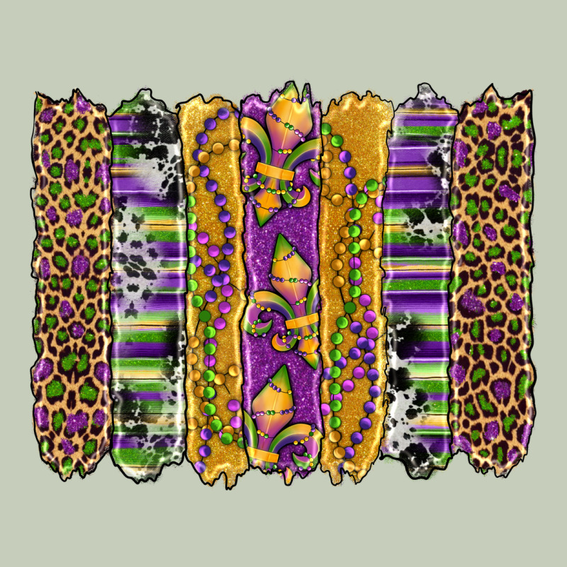 Mardi Gras Fleur De Lis Cowhide Serape Leopard Glitter Brushstrokes Ladies Tee by Artiststas | Teevron