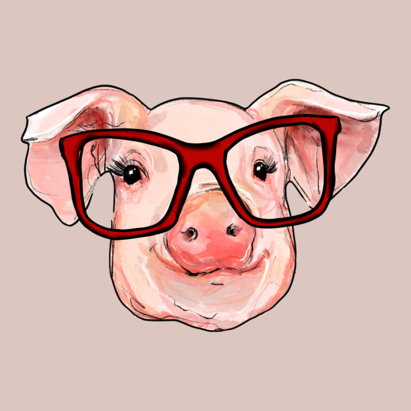 Pig With Red Glasses Premium Hoodie by RanaPortraitStore | Teevron