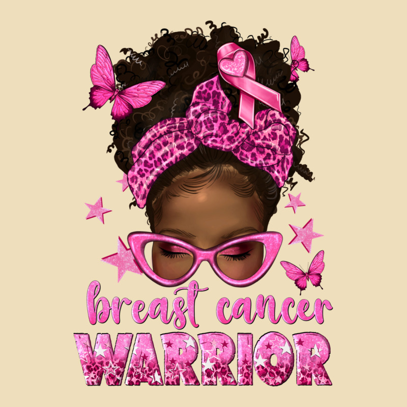 Afro Messy Bun Breast Cancer Warrior Premium Hoodie by texasbilliewilder | Teevron