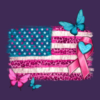 American Flag Breast Cancer With Ribbon Premium Hoodie | Teevron