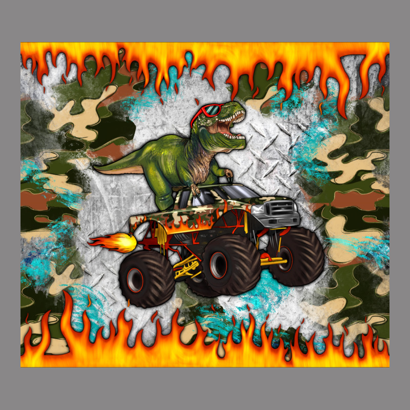 Monster Truck Dinosaur T Rex Tumbler Vintage Tee by Artiststas | Teevron