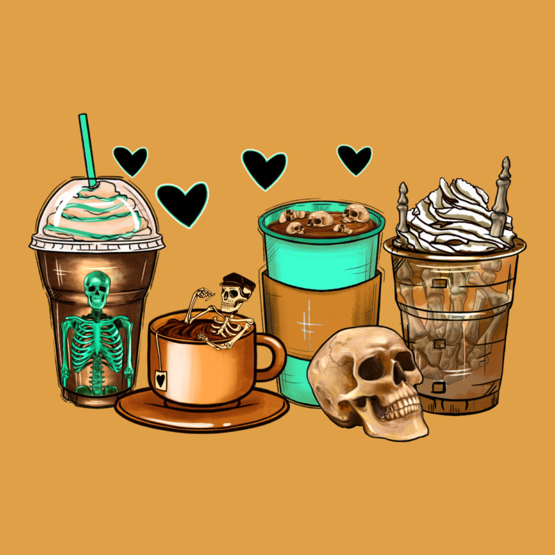 Skeleton Coffee Cups Premium Hoodie by Zillion Design Studio | Teevron