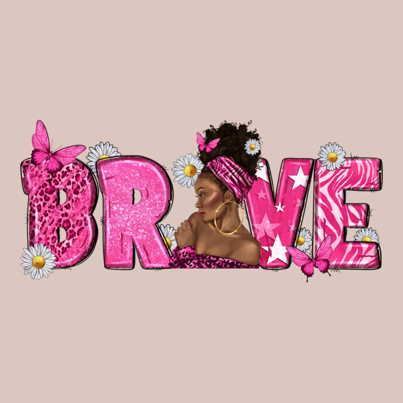 Breast Cancer Brave With Afro Woman Premium Hoodie by texasbilliewilder | Teevron