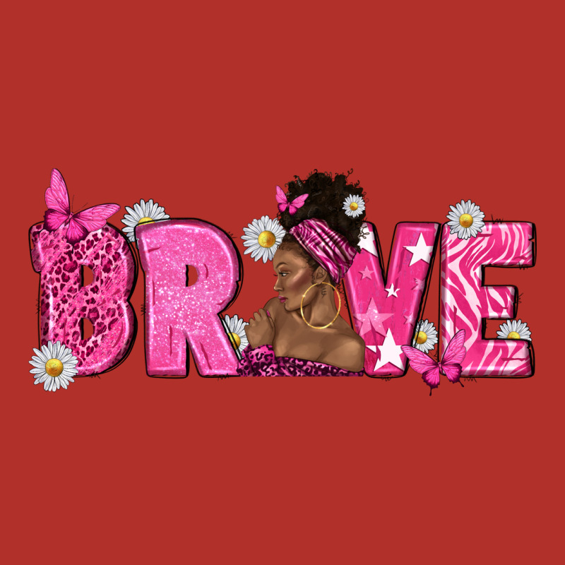 Breast Cancer Brave With Afro Woman Premium Hoodie by texasbilliewilder | Teevron