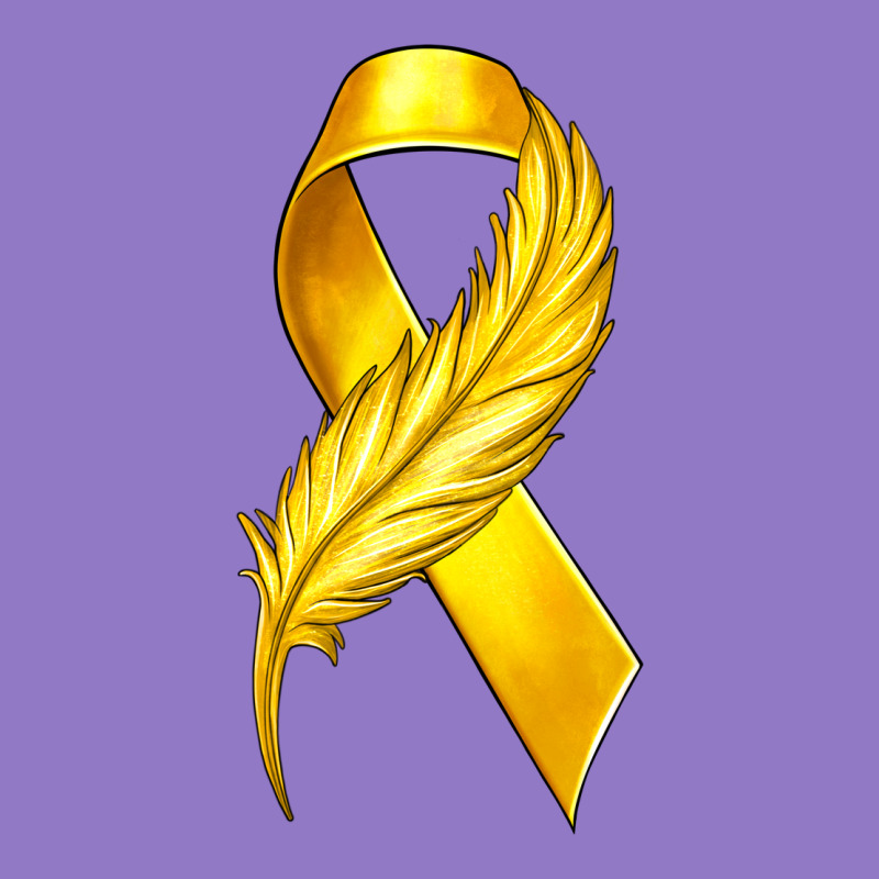 Childhood Cancer Ribbon With Feather Urban Hoodie by texasbilliewilder | Teevron