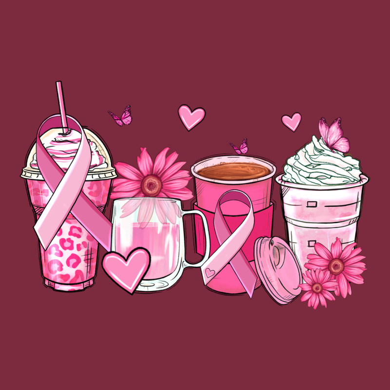 Breast Cancer Coffee Cups Premium Hoodie by Zillion Design Studio | Teevron