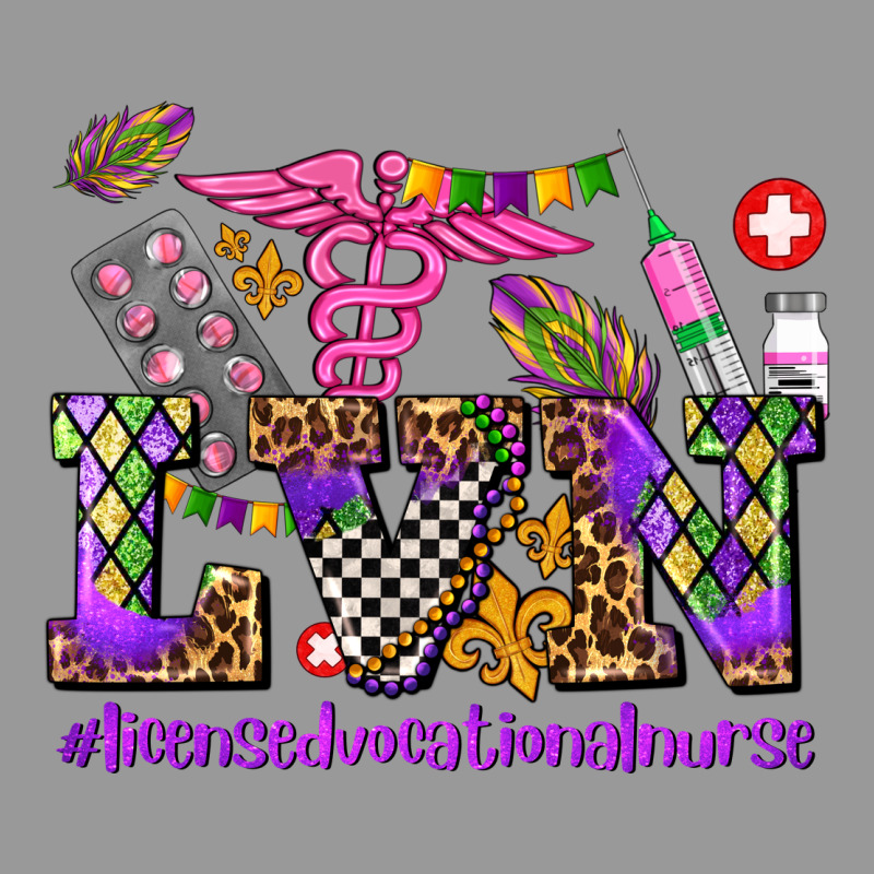 Mardi Gras  Lvn Licensed Vocational Nurse Vintage Hoodie by AdoDesignShop | Teevron