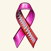 Breast Cancer Ribbon American Football Premium Hoodie | Teevron