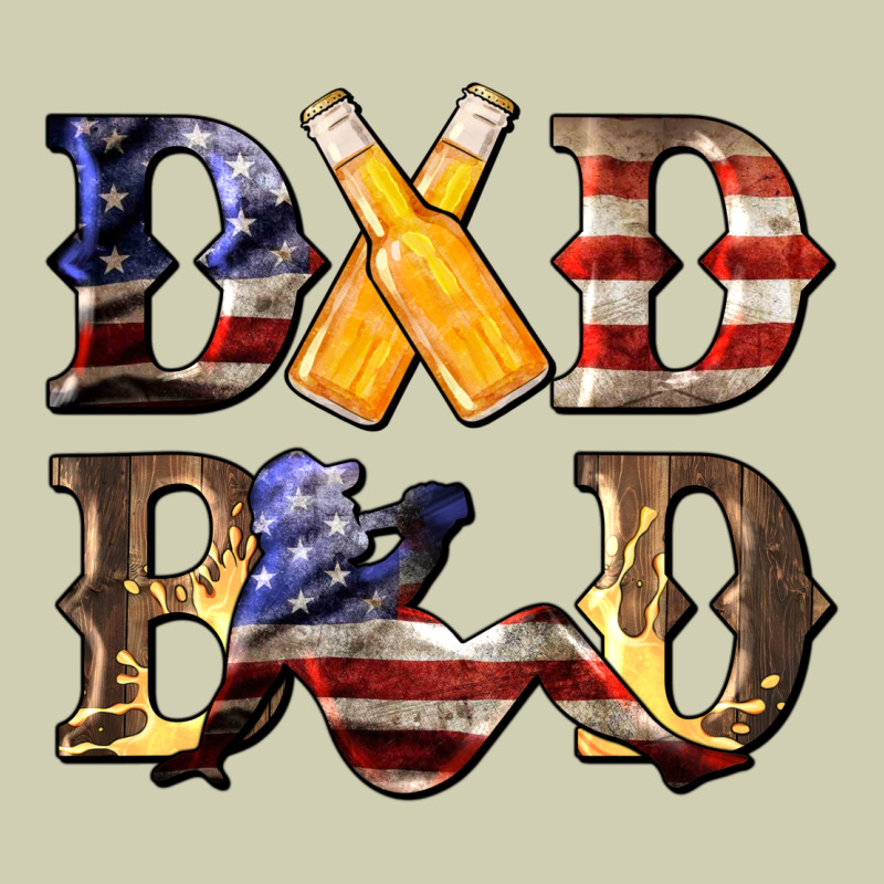 American Flag Dad Bod Heavy Core Tee by LillyAllenDesigns | Teevron