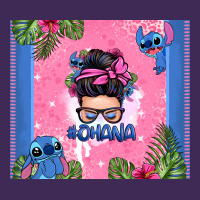 Ohana Stitch Messy Bun Premium Hoodie | Teevron