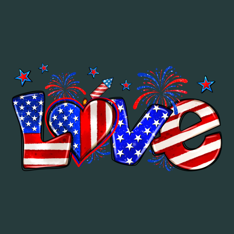 Love 4th Of July Premium Hoodie by Zillion Design Studio | Teevron