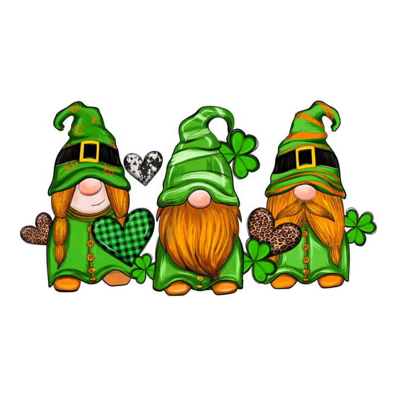 St Patricks Day Gnomes With Western Hearts And Shamrocks Ladies Tee by Artiststas | Teevron