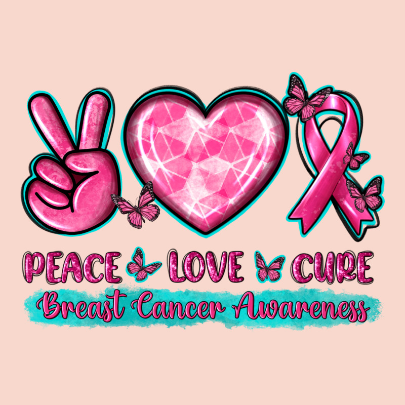 Peace Love Cure Breast Cancer Awareness Urban Hoodie by texasbilliewilder | Teevron