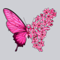 Pink Flowers And Breast Cancer Ribbon Butterfly Urban Hoodie | Teevron