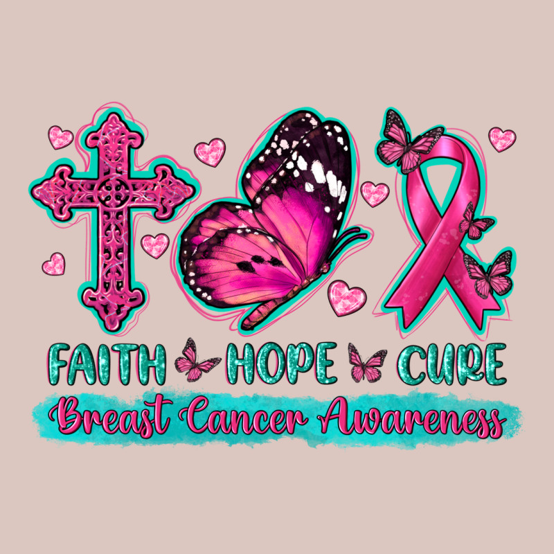 Faith Hope Cure Breast Cancer Awareness Premium Hoodie by texasbilliewilder | Teevron