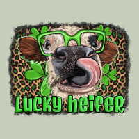 Lucky Heifer With Glasses St Patricks Ladies Tee | Teevron