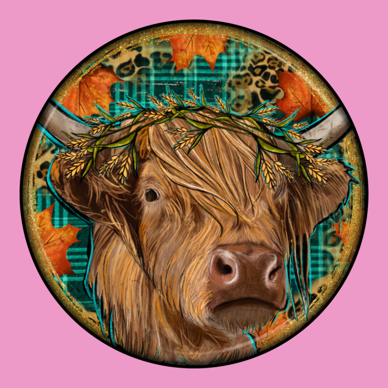 Fall Highland Cow Round Urban Hoodie by RanaPortraitStore | Teevron
