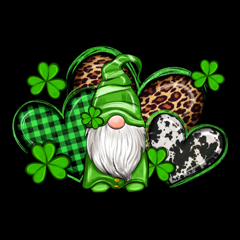 St Patricks Day Gnome With Western Hearts Ladies Tee by Artiststas | Teevron