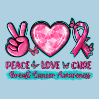 Peace Love Cure Breast Cancer Awareness Premium Hoodie | Teevron