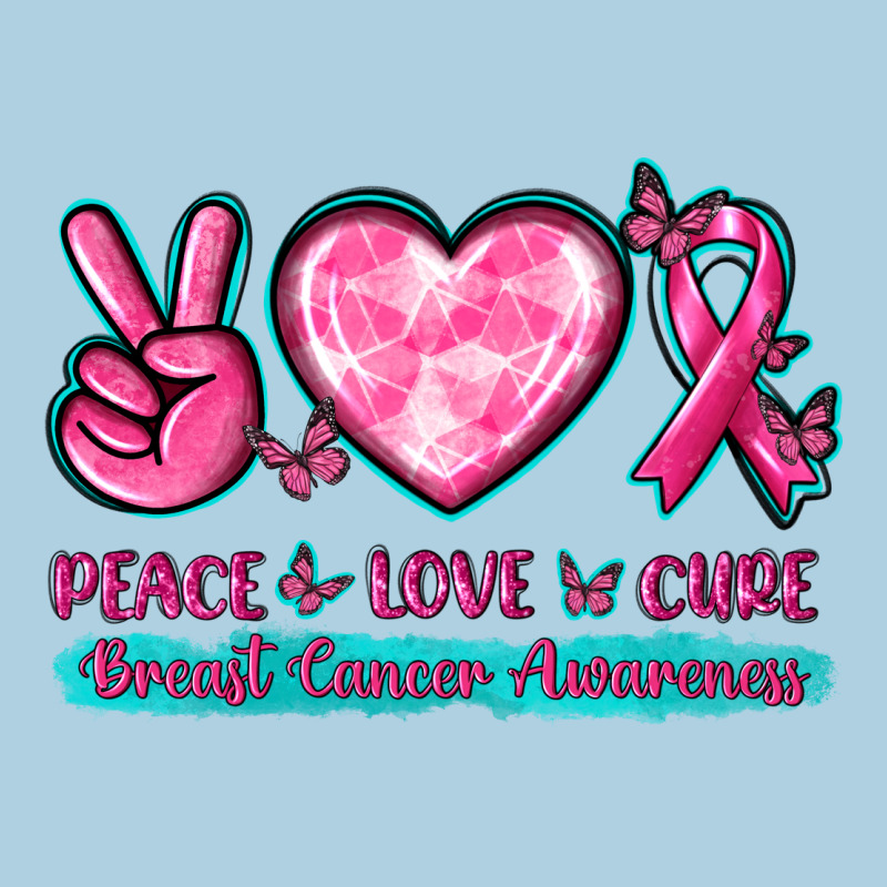Peace Love Cure Breast Cancer Awareness Premium Hoodie by texasbilliewilder | Teevron