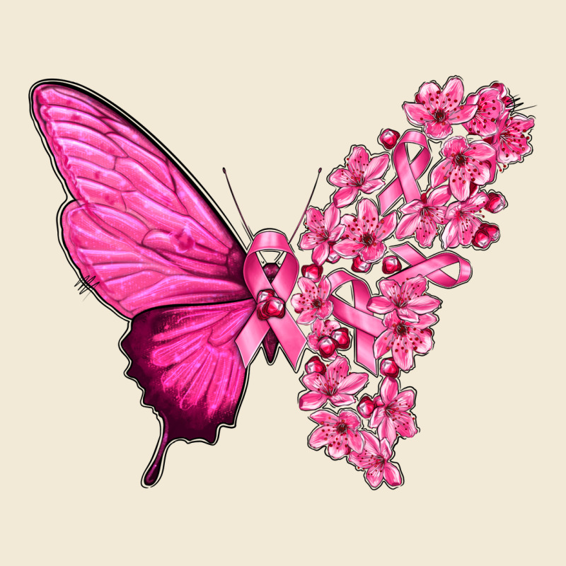 Pink Flowers And Breast Cancer Ribbon Butterfly Premium Hoodie by texasbilliewilder | Teevron