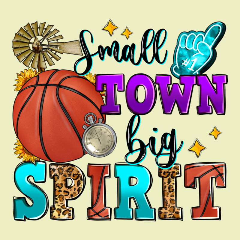 Small Town Big Spirit Basketball Urban Hoodie by Zillion Design Studio | Teevron