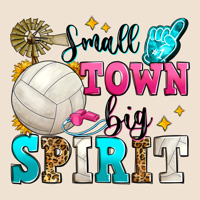 Small Town Big Spirit Volleyball Urban Hoodie by Zillion Design Studio | Teevron