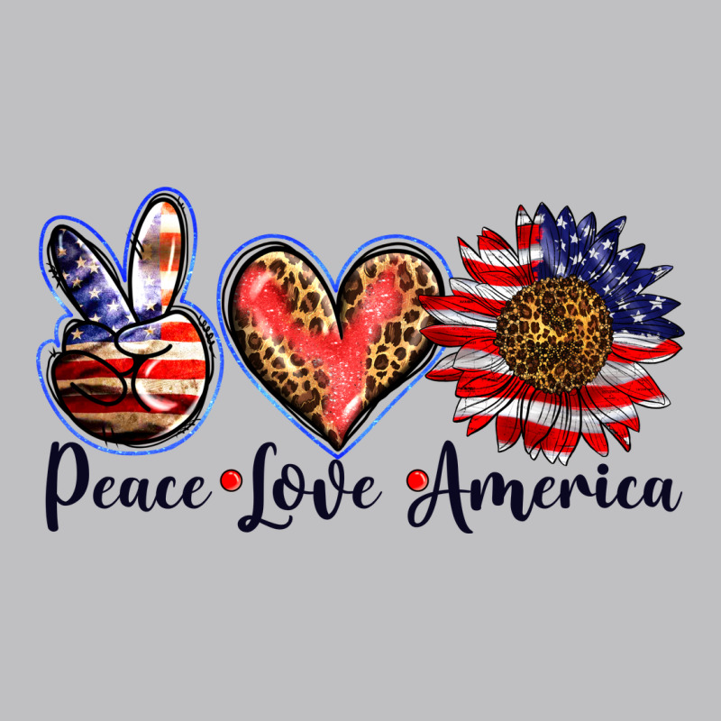 Peace Love America Long Sleeve Tee by BarkalooDesign | Teevron