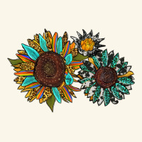 Western Sunflowers Premium Hoodie | Teevron
