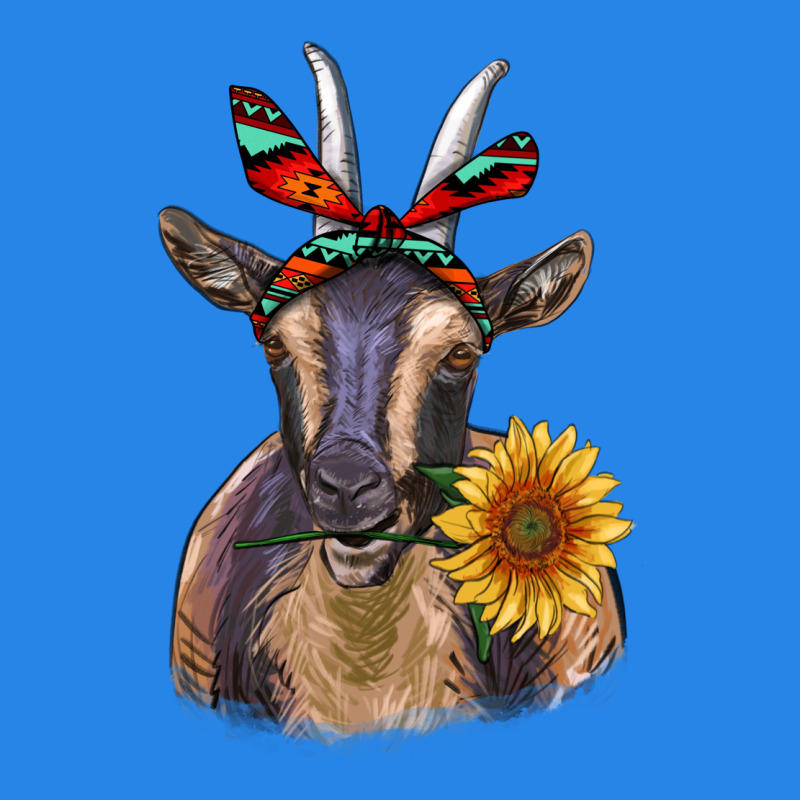 Sunflower Aztec Ribbon Goat Premium Hoodie by RanaPortraitStore | Teevron