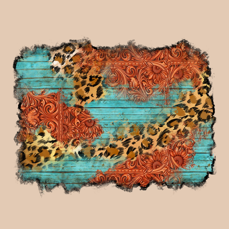 Western Leopard Tooled Leather Background Urban Hoodie by Zillion Design Studio | Teevron