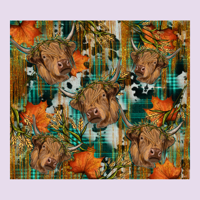 Fall Cowhide Highland Cow Tumbler Premium Hoodie by RanaPortraitStore | Teevron