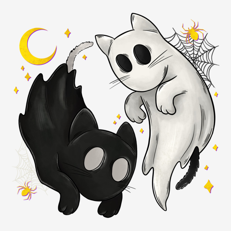 Ghost Cats With Balance Halloween Urban Hoodie by texasbilliewilder | Teevron